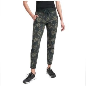 Athleta Green Floral Track Pants - Trekkie North Printed Joggers - Women’s 6